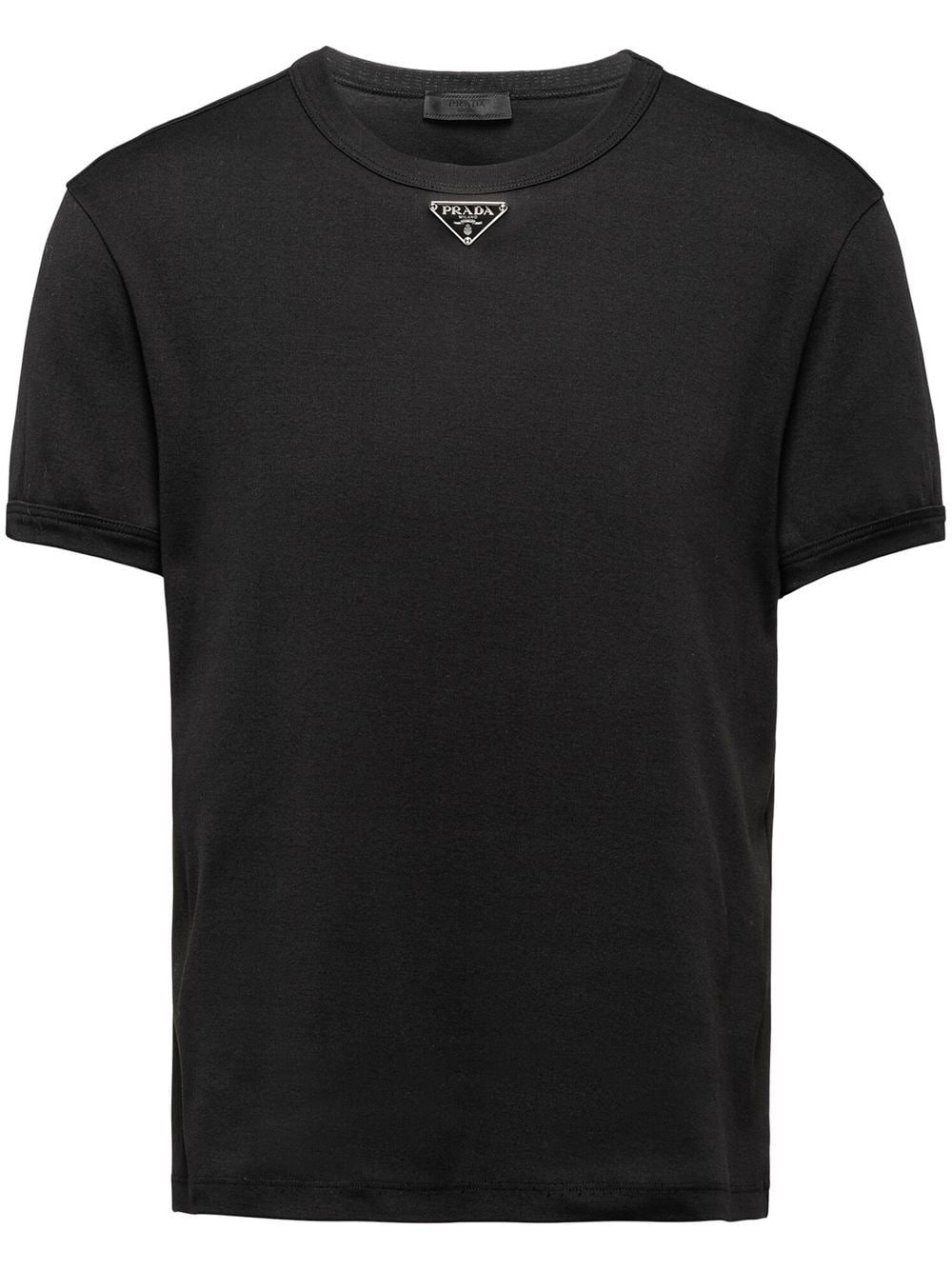 Prada logo plaque T-shirt - Black von Prada