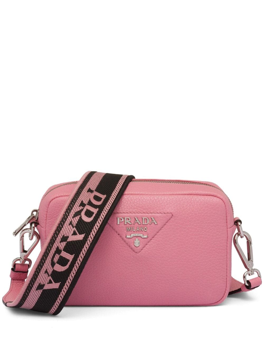 Prada logo-plaque crossbody bag - Pink von Prada