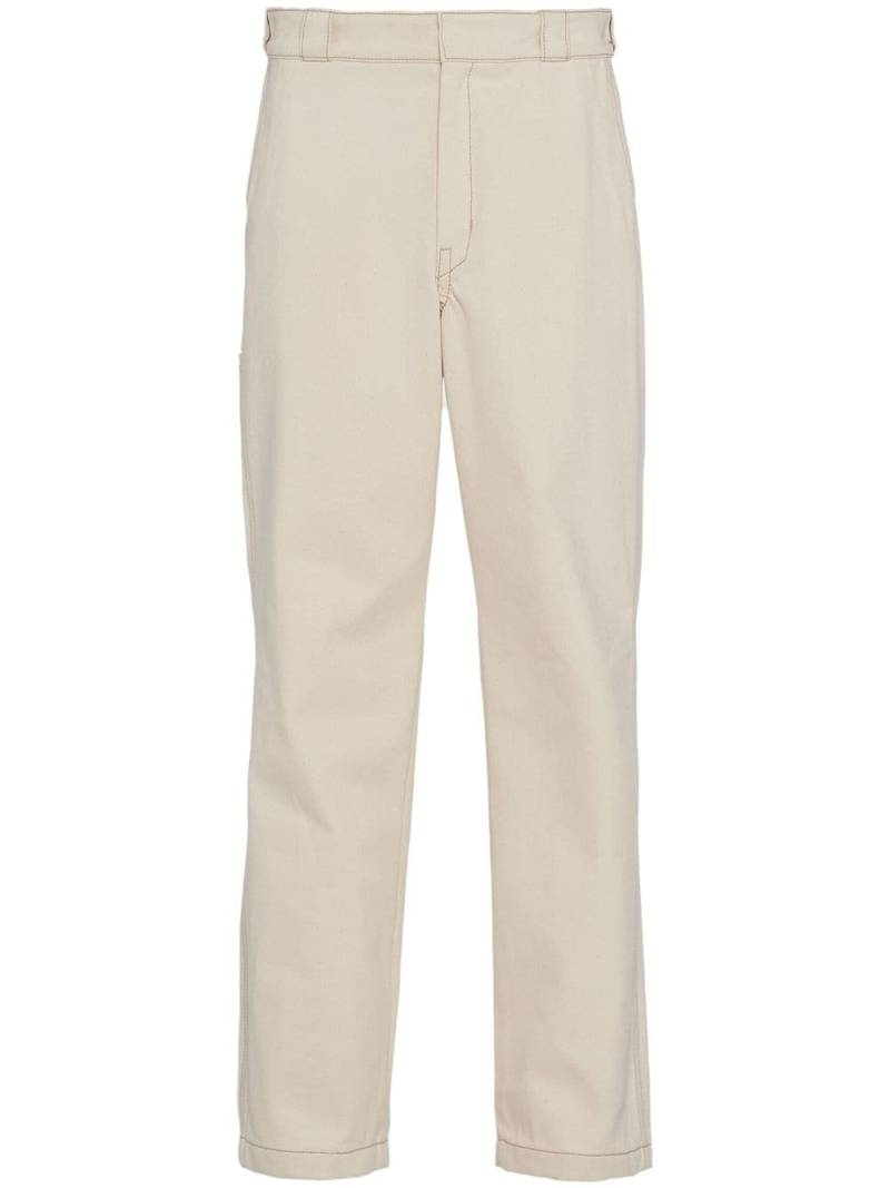 Prada high-rise wide-leg jeans - Neutrals von Prada