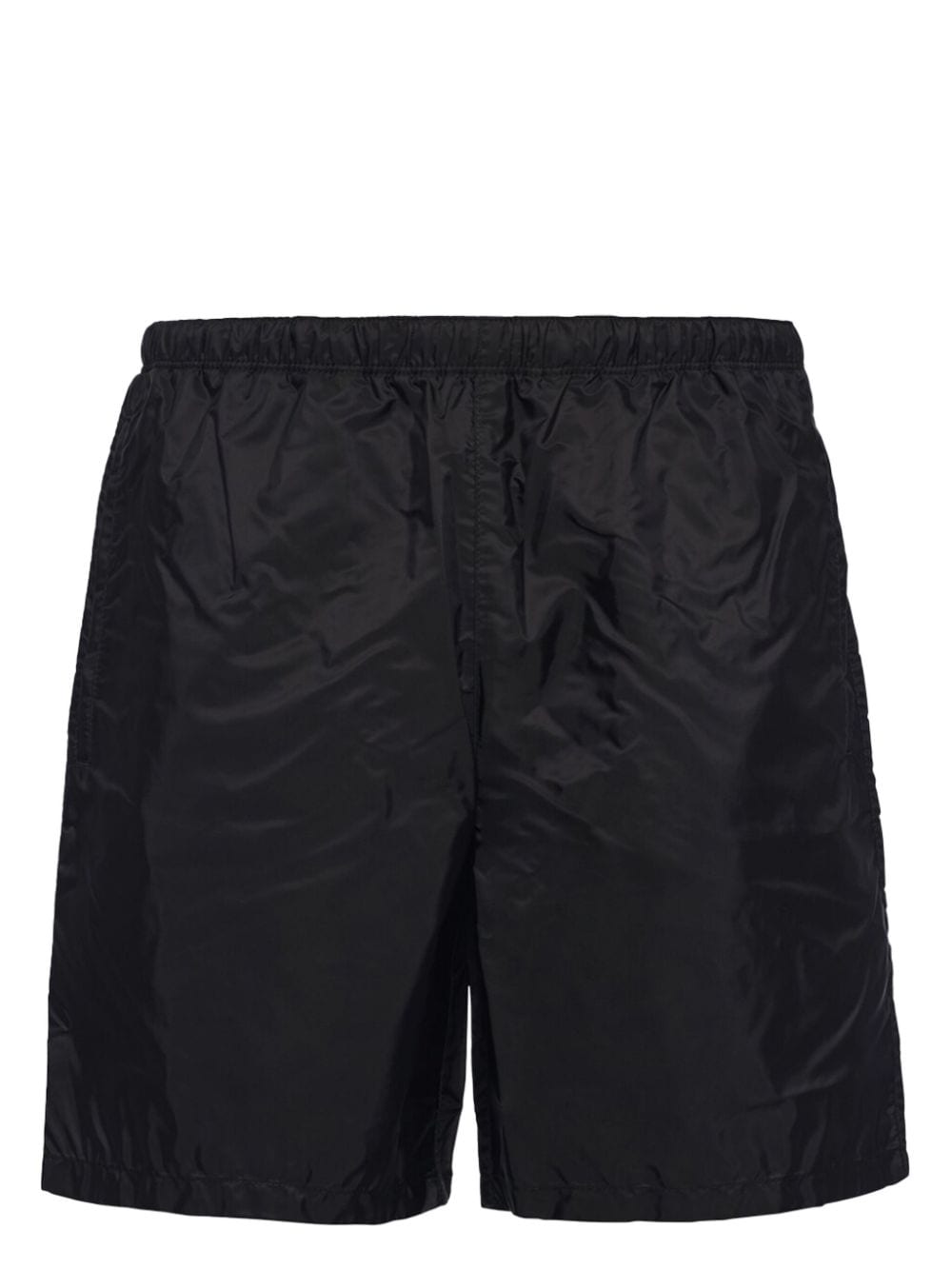 Prada logo-plaque swim shorts - Black von Prada