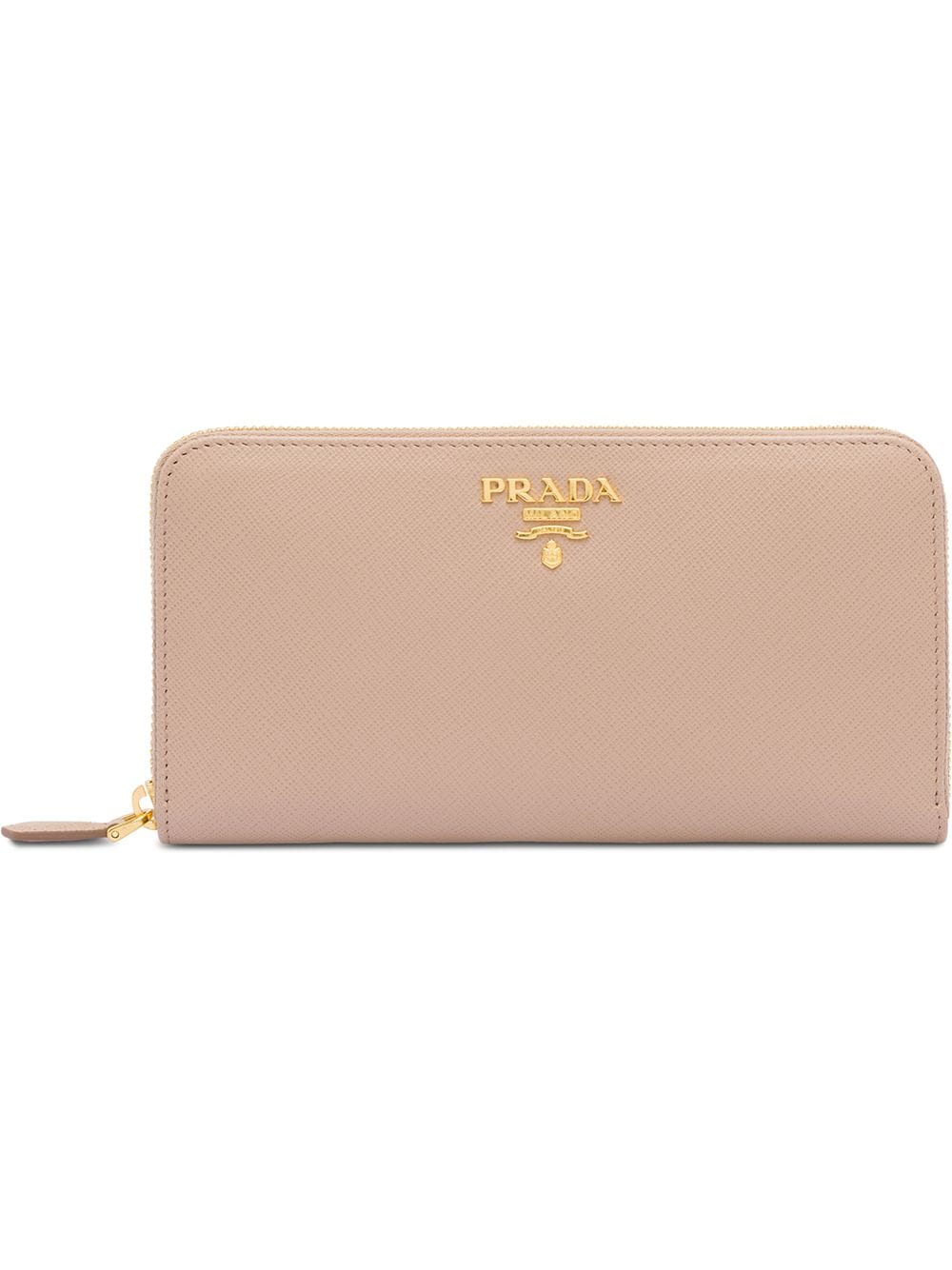 Prada logo plaque wallet - Pink von Prada