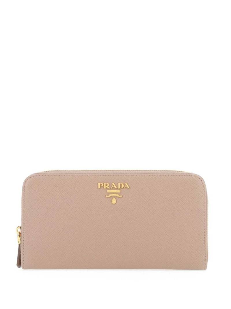 Prada logo plaque wallet - Pink von Prada