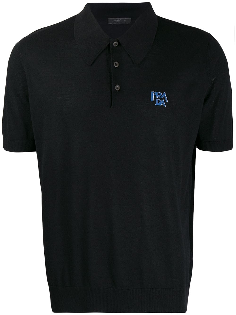 Prada logo polo shirt - Black von Prada