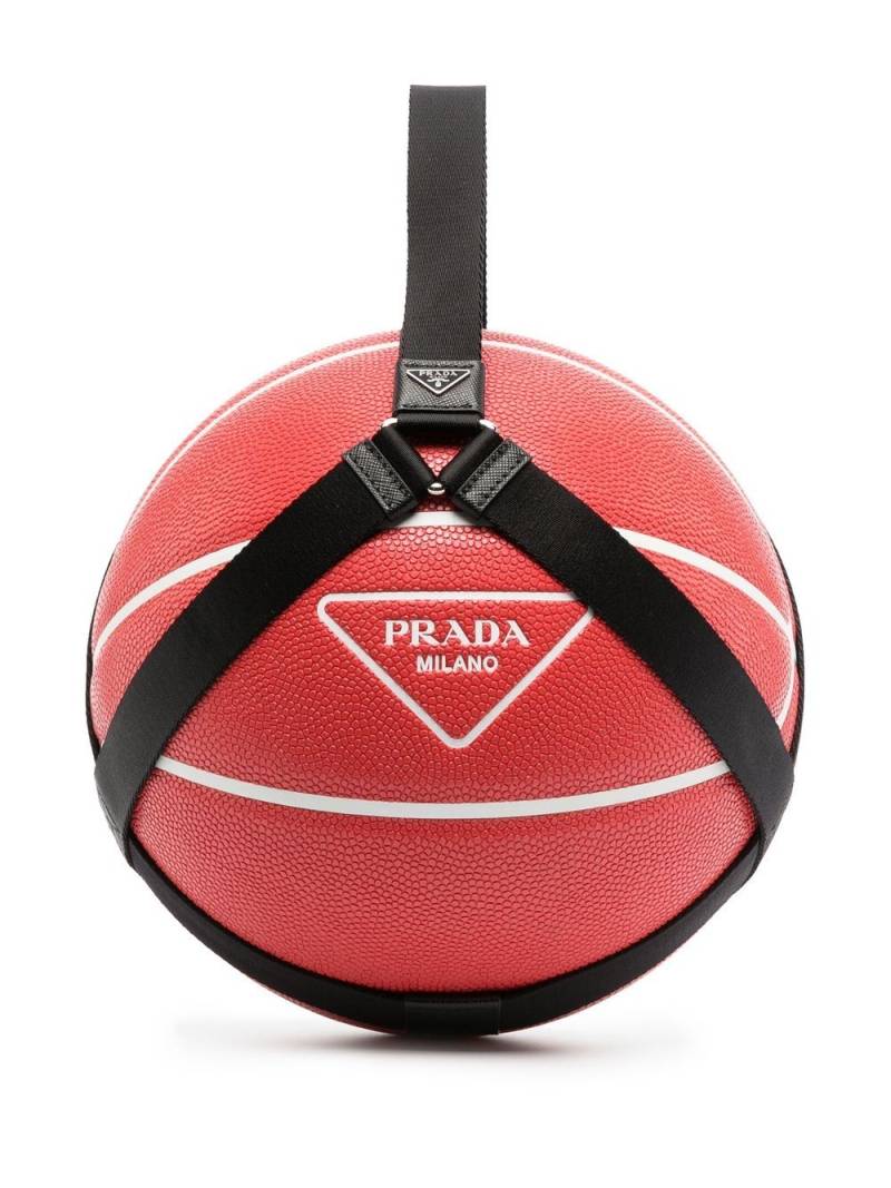 Prada logo-print basketball - Red von Prada