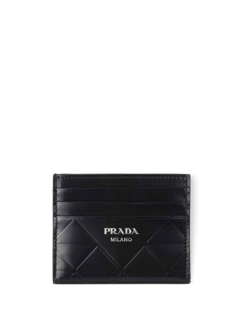 Prada logo-print cardholder - Black von Prada