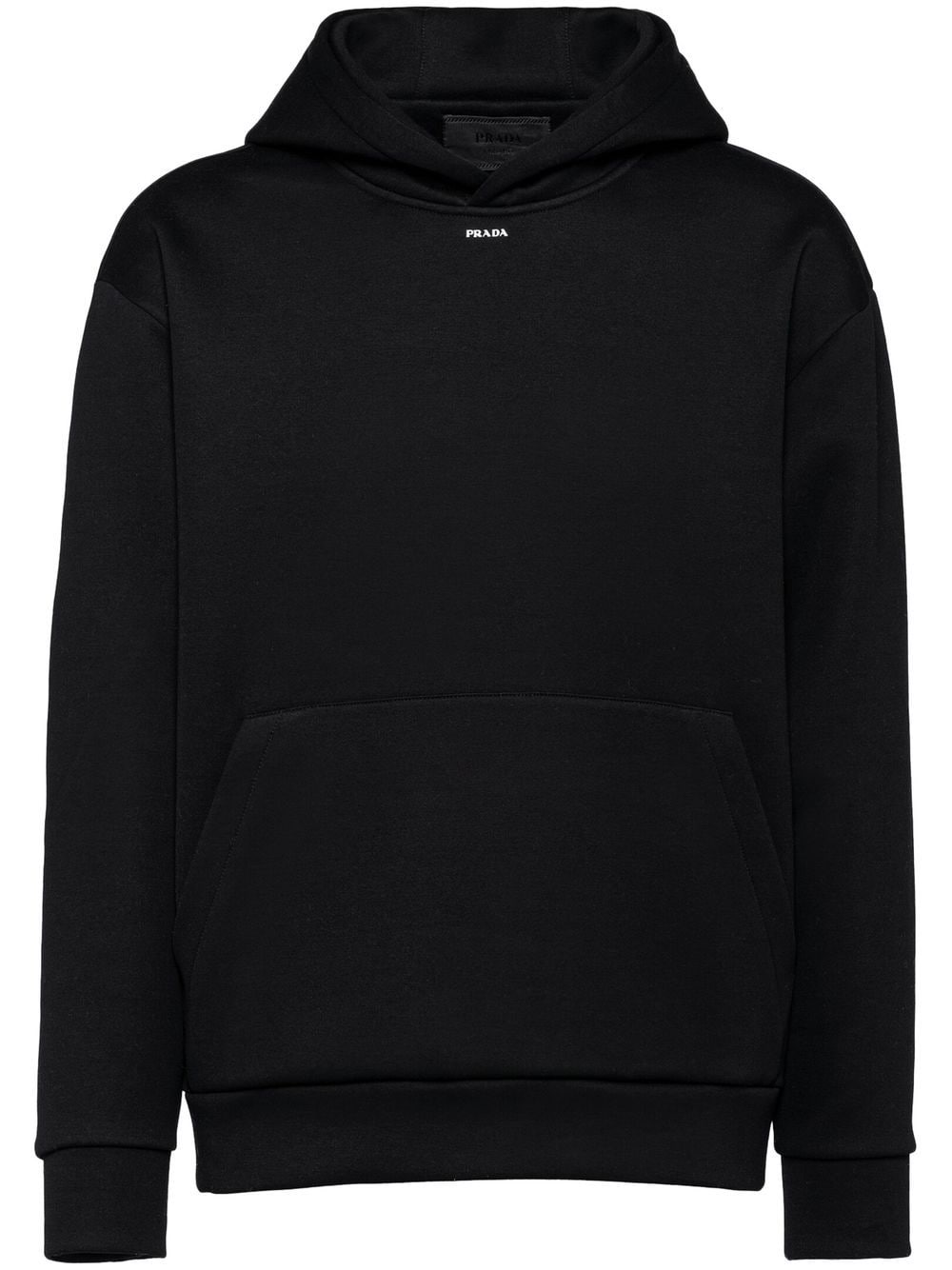 Prada logo-print cotton hoodie - Black von Prada