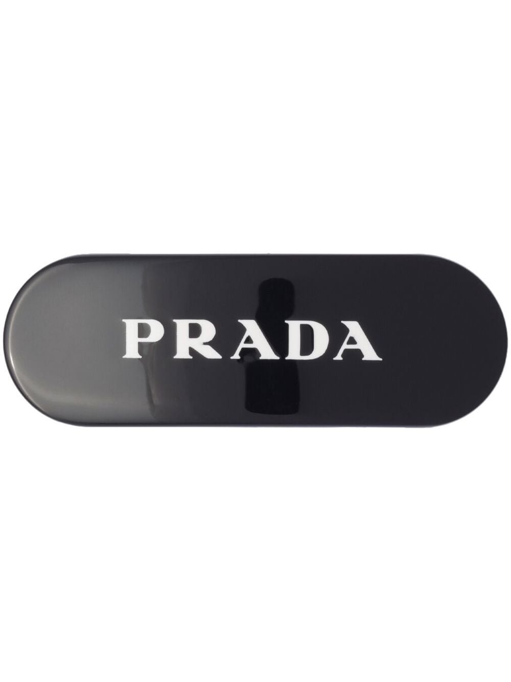 Prada logo-print hair clip - Black von Prada