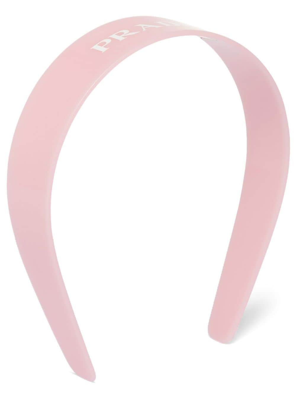 Prada logo-print headband - Pink von Prada