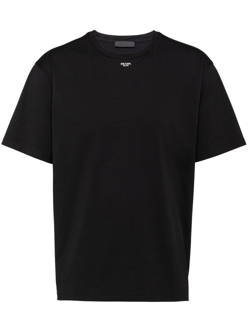 Prada logo-print short-sleeved T-shirt - Black von Prada