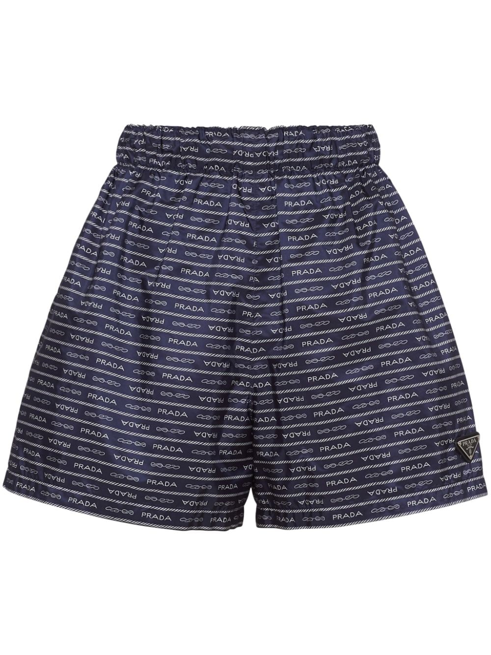 Prada triangle-logo shorts - Blue von Prada