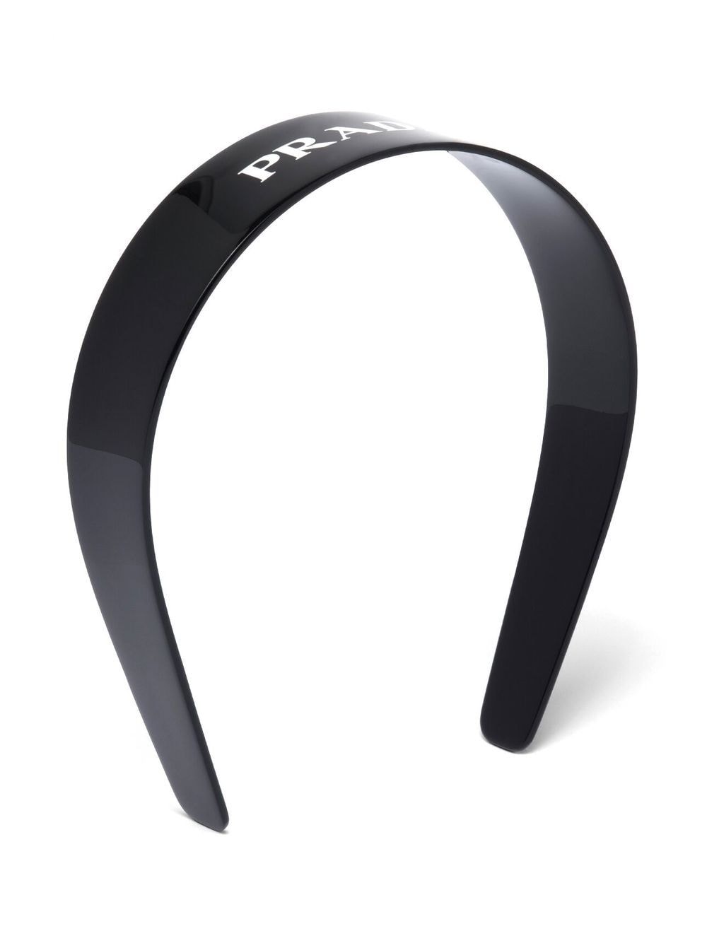 Prada logo-stamp Plexiglas headband - Black von Prada