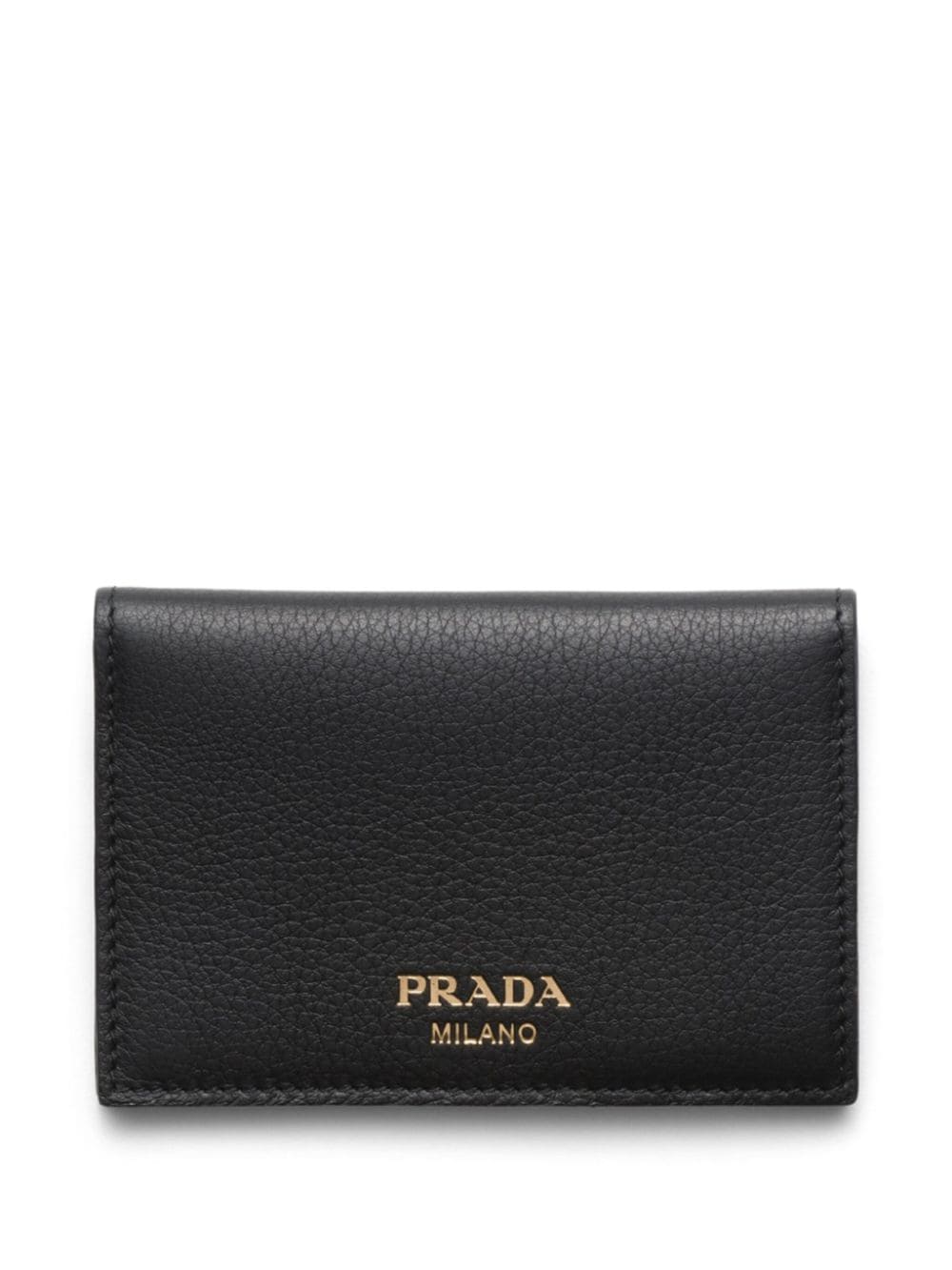 Prada logo-stamp bi-fold cardholder - Black von Prada