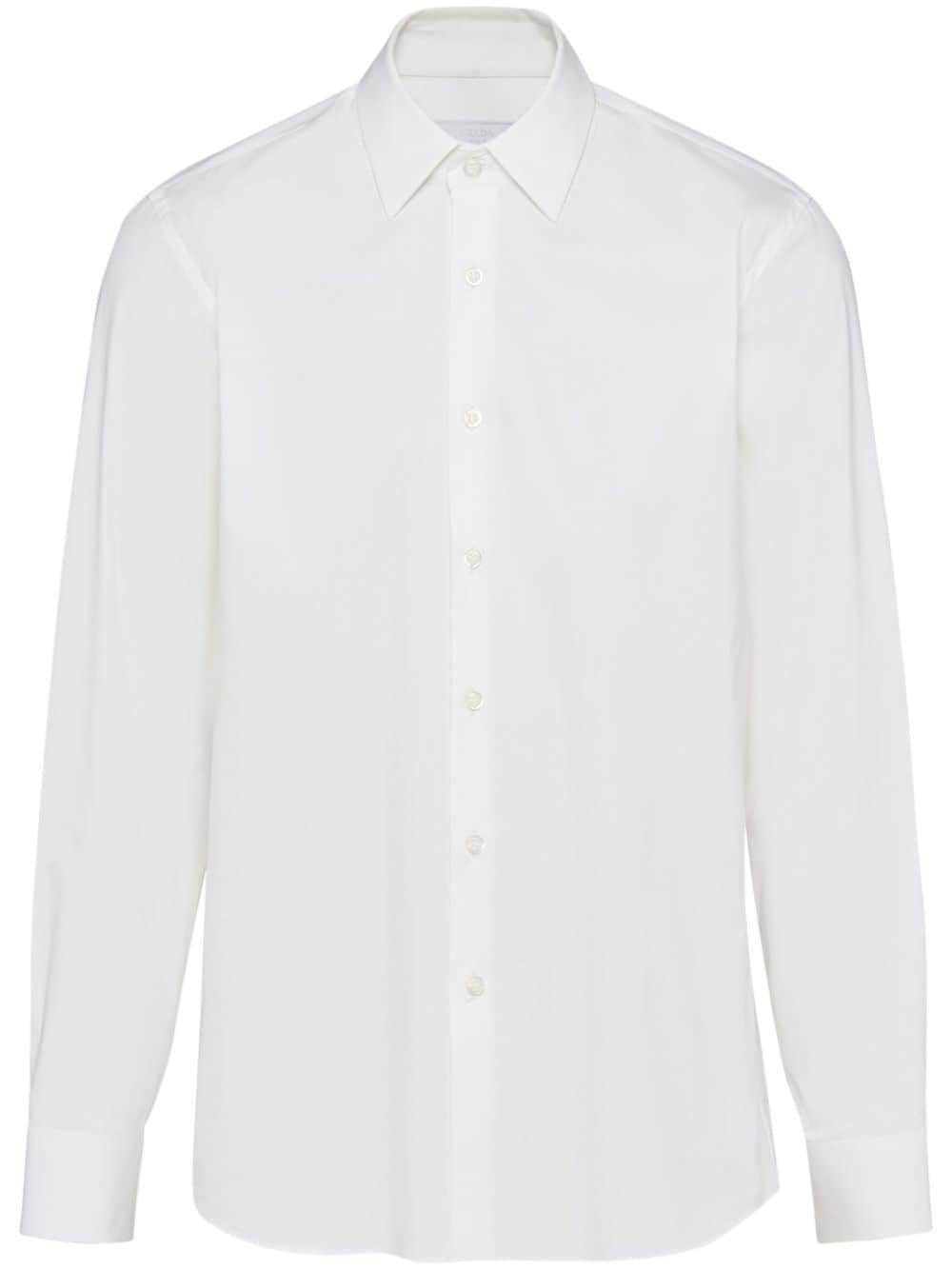 Prada long-sleeve cotton shirt - White von Prada