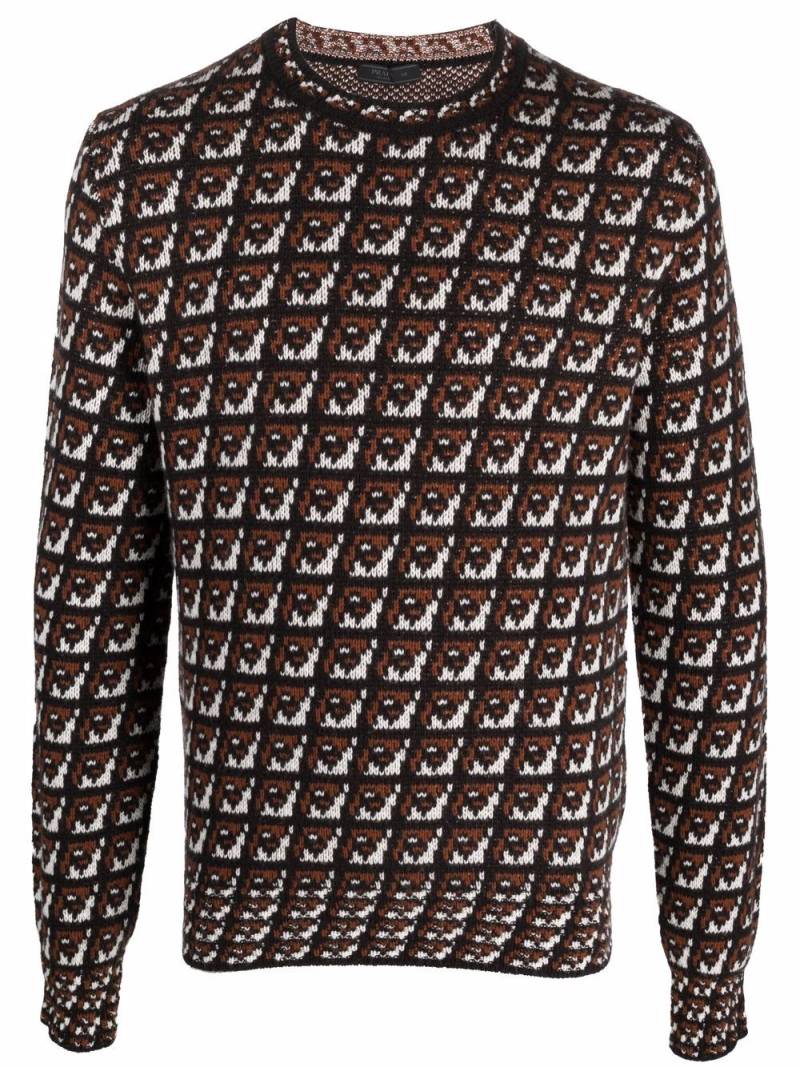 Prada maglia jacquard jumper - Brown von Prada