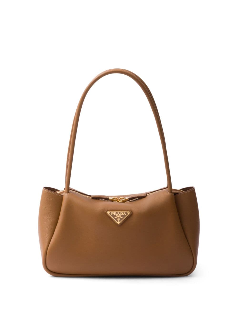 Prada medium triangle-logo shoulder bag - Brown von Prada