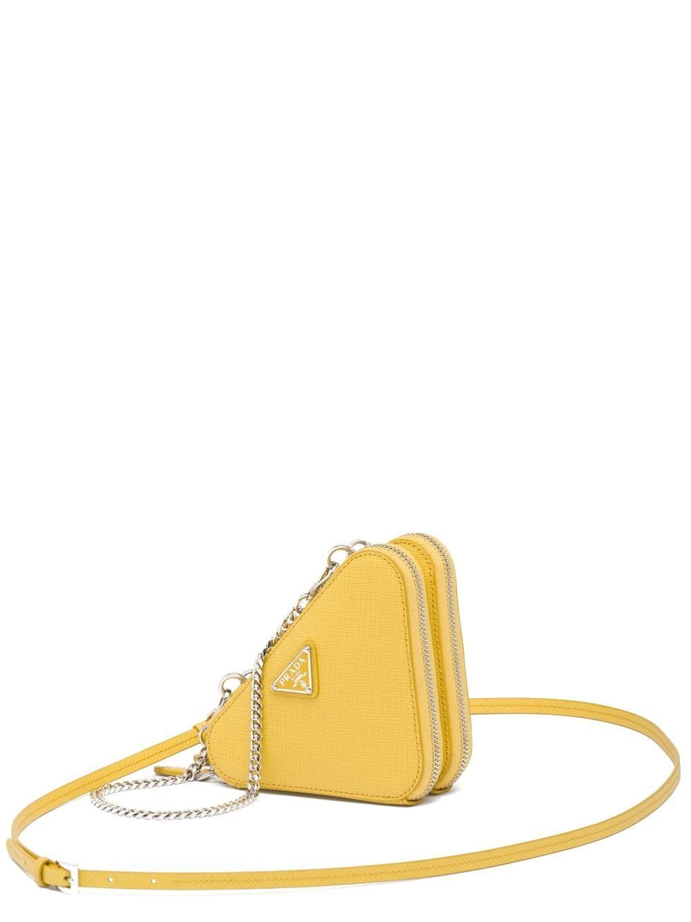 Prada mini Triangle crossbody bag - Yellow von Prada