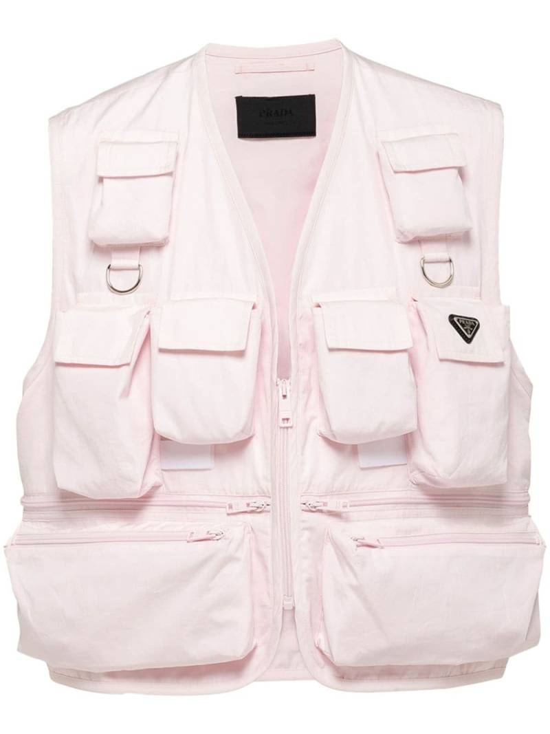 Prada multi-pocket cotton gilet - Pink von Prada