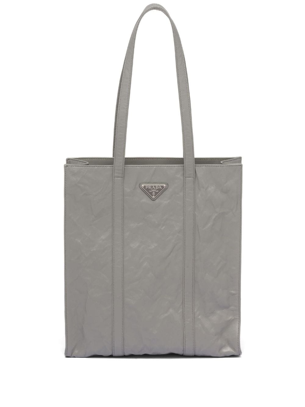 Prada logo-plaque tote bag - Grey von Prada