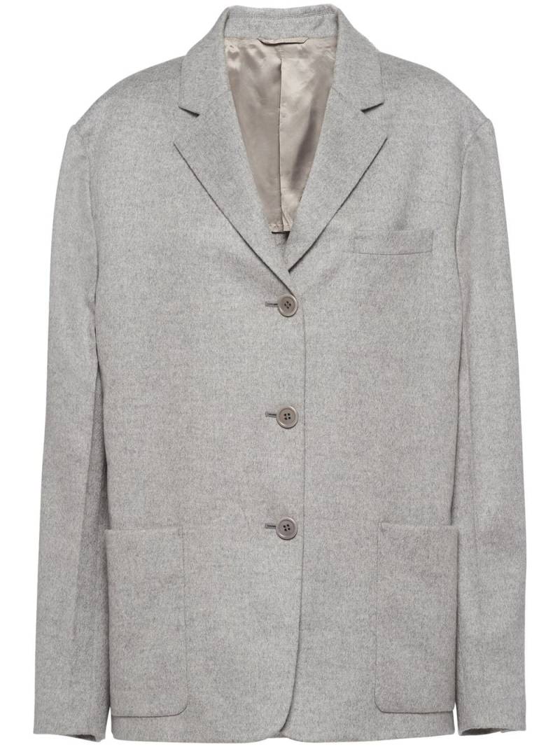 Prada single-breasted cashmere blazer - Grey von Prada