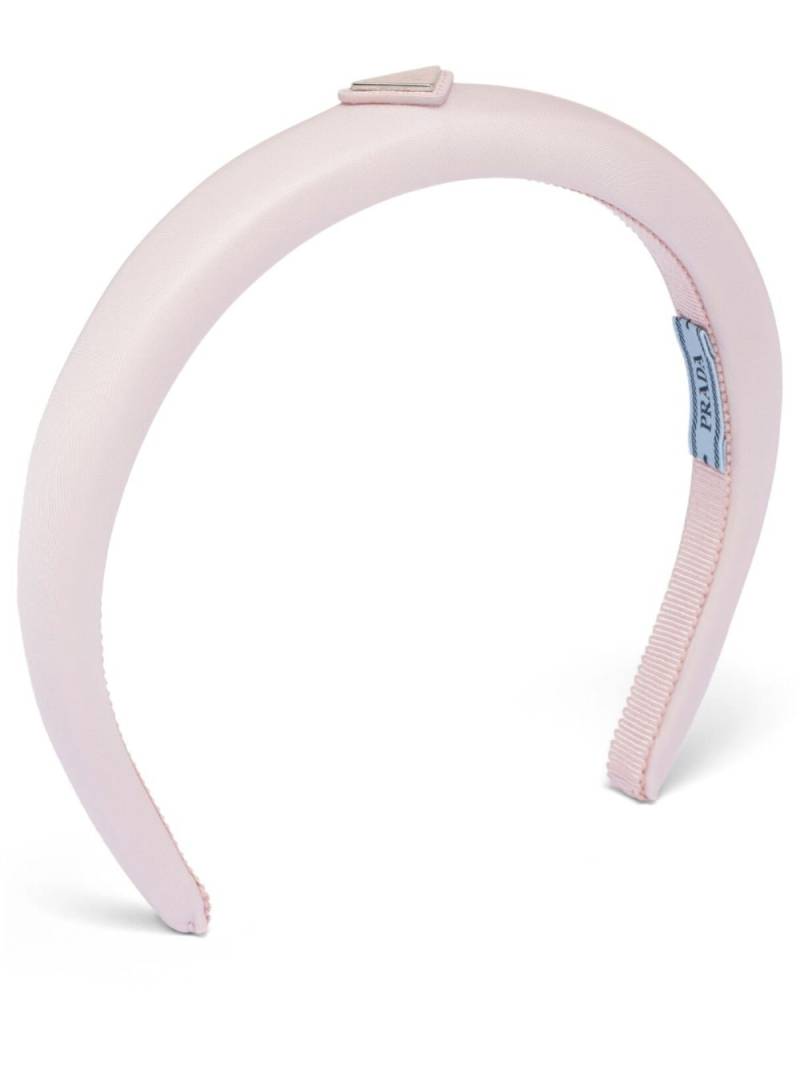 Prada Re-Nylon triangle-logo headband - Pink von Prada