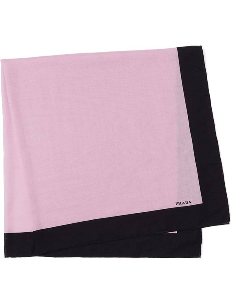 Prada logo-print gauze scarf - Pink von Prada