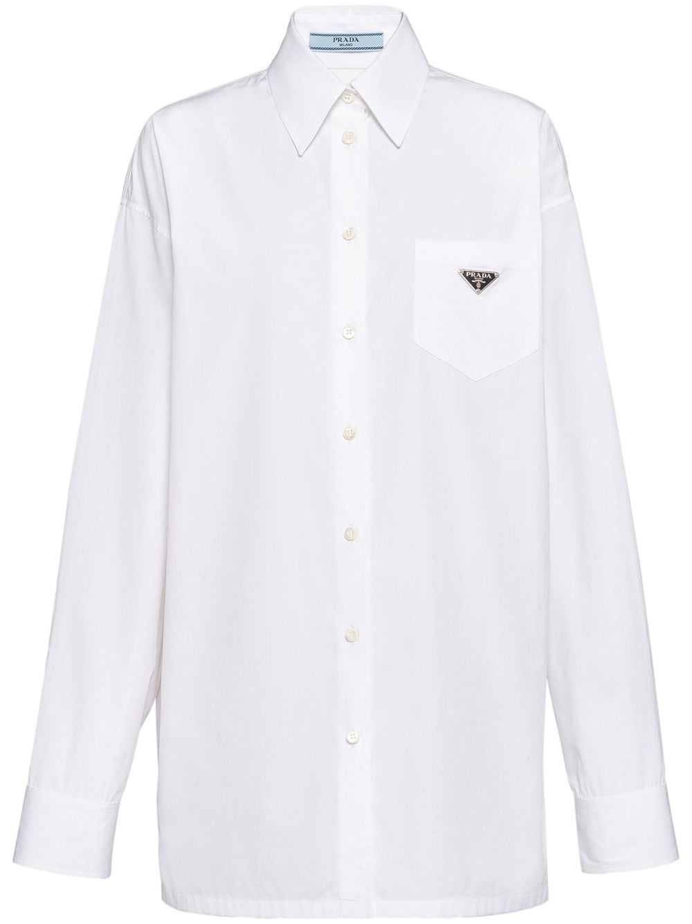 Prada patch-pocket poplin shirt - White von Prada