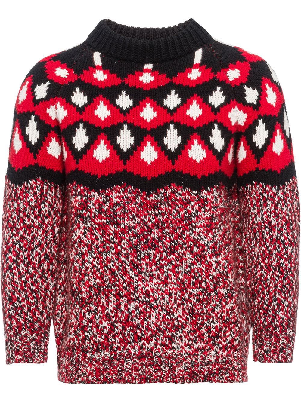 Prada patterned jacquard knit jumper - Red von Prada