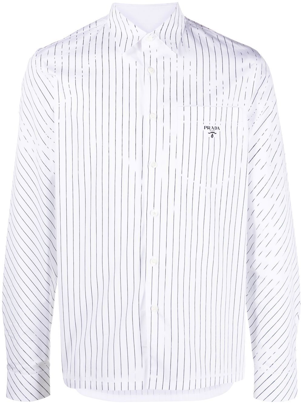 Prada pinstripe cotton shirt - White von Prada