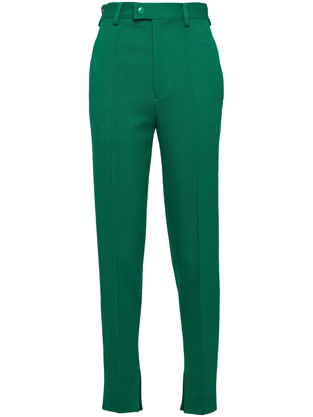 Prada pleated natté trousers - Green von Prada
