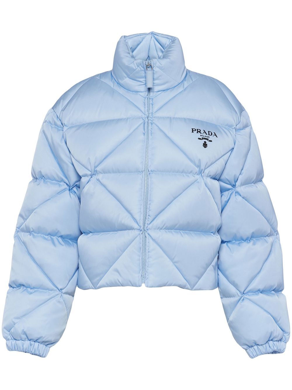 Prada quilted cropped down jacket - Blue von Prada