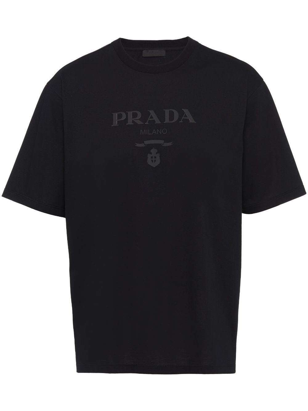 Prada raised-logo cotton T-shirt - Black von Prada