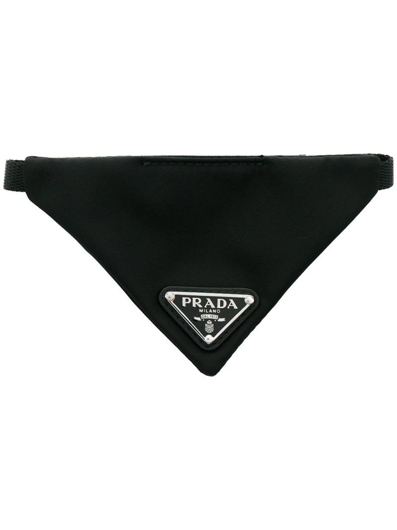 Prada re-nylon triangle logo bandana - Black von Prada