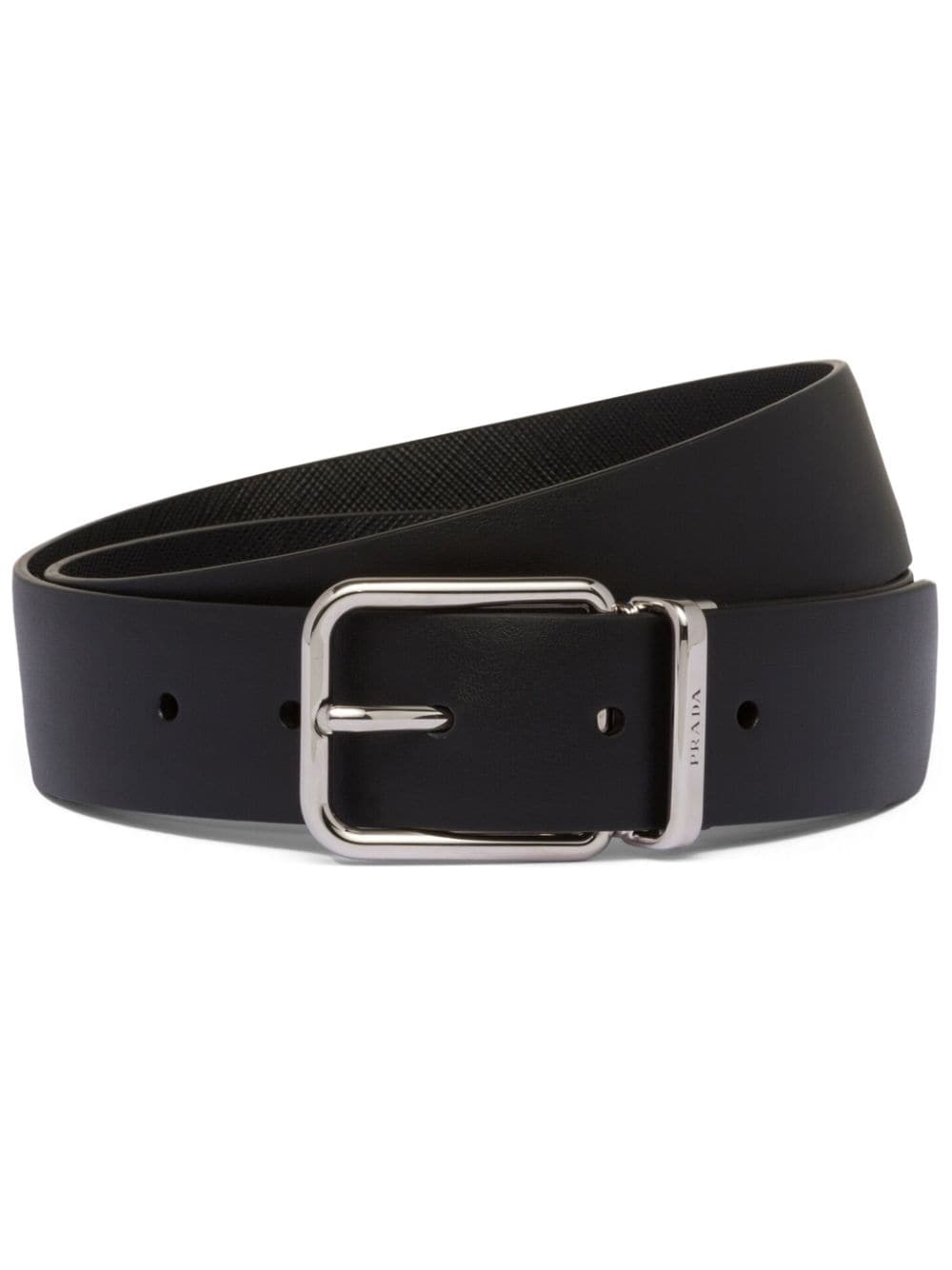 Prada reversible leather belt - Black von Prada