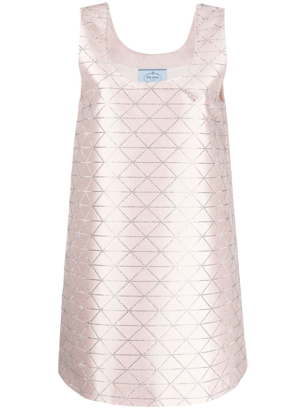 Prada rhinestone triangle pattern dress - Pink von Prada