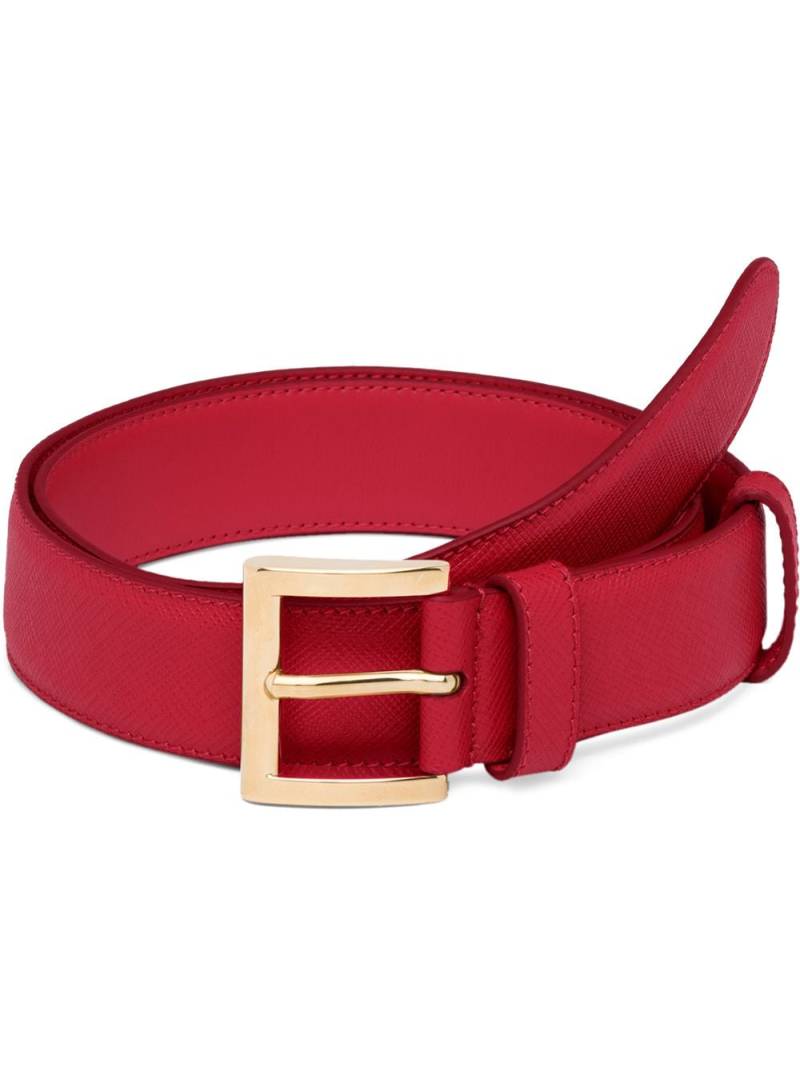 Prada buckled leather belt - Red von Prada