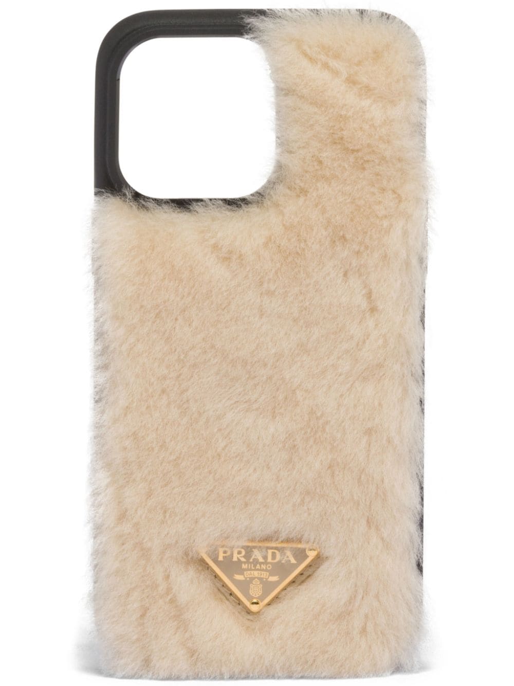 Prada shearling iPhone 14 Pro Max case - White von Prada