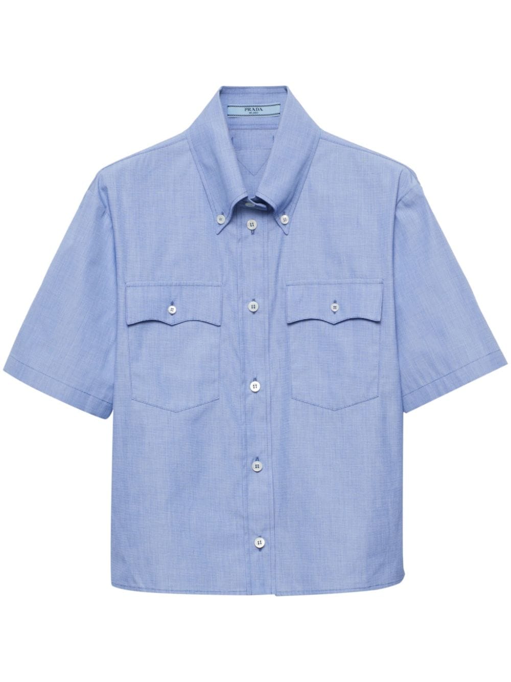 Prada short-sleeve cotton shirt - Blue von Prada