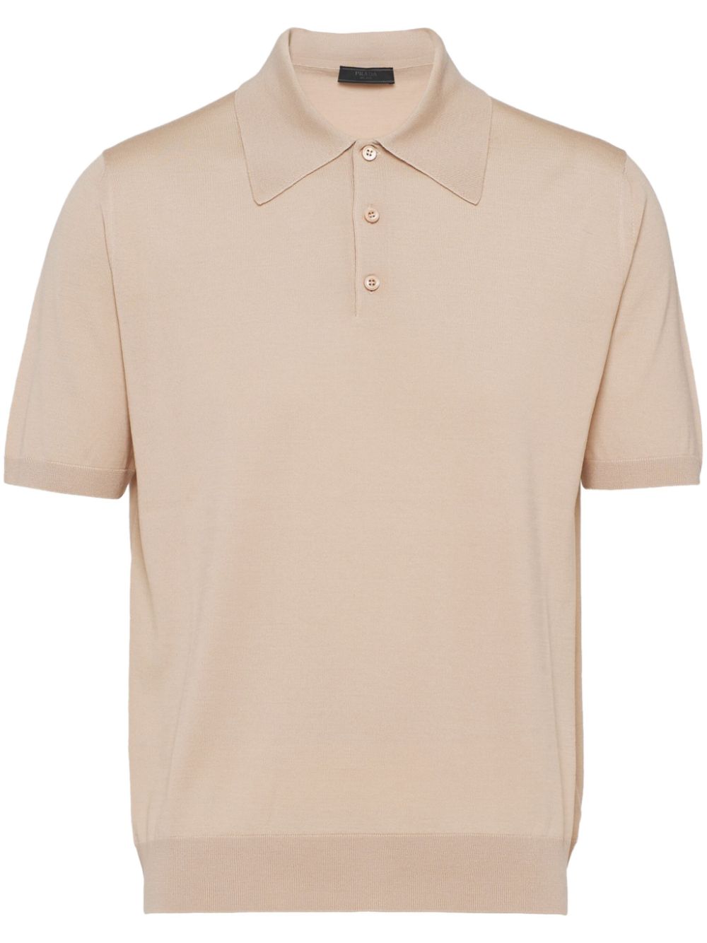 Prada short-sleeve wool polo shirt - Neutrals von Prada