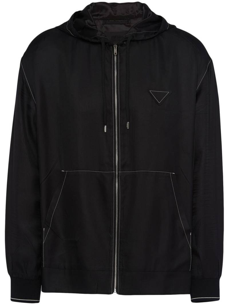 Prada silk blouson jacket - Black von Prada