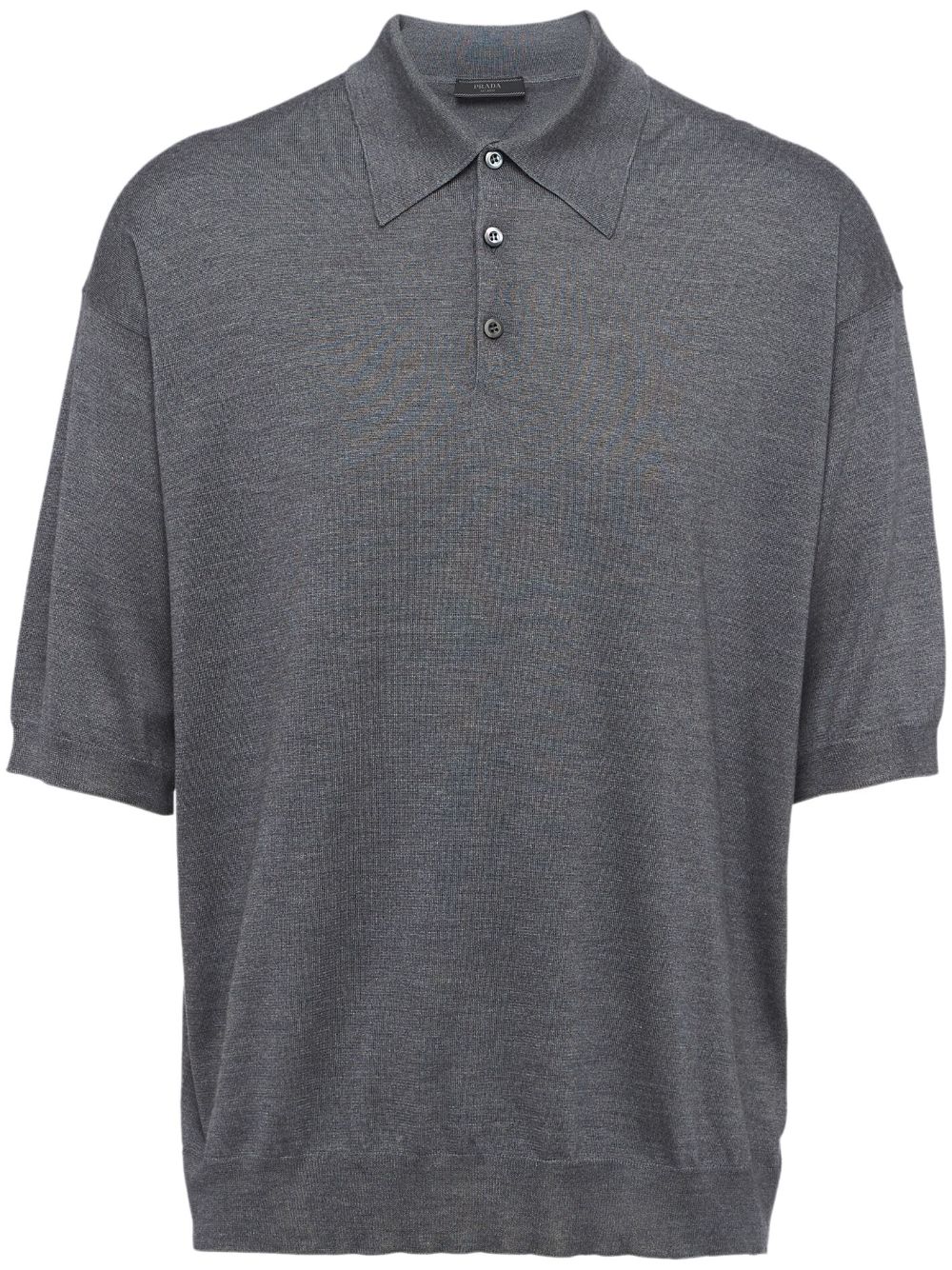 Prada silk polo shirt - Grey von Prada