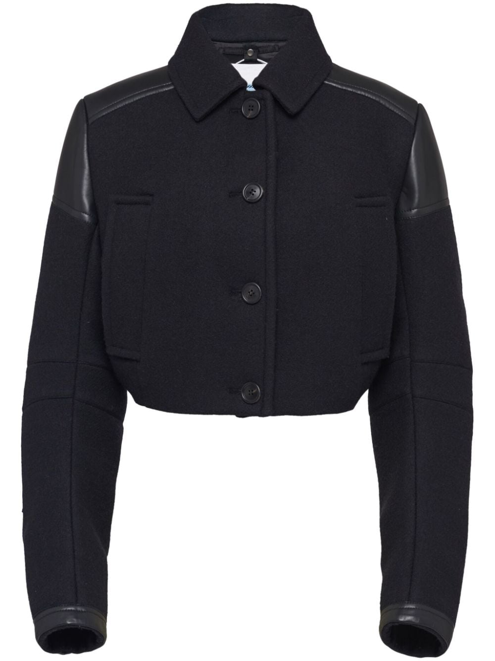 Prada cropped panelled jacket - Black von Prada