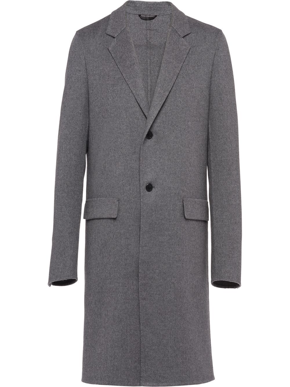 Prada single-breasted cashmere coat - Grey von Prada