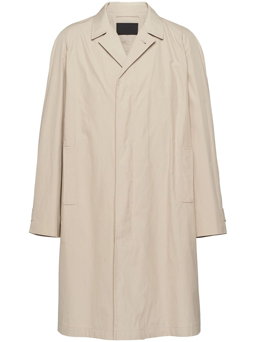 Prada single-breasted cotton overcoat - Neutrals von Prada