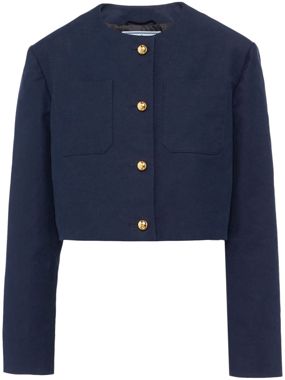 Prada single-breasted cropped jacket - Blue von Prada