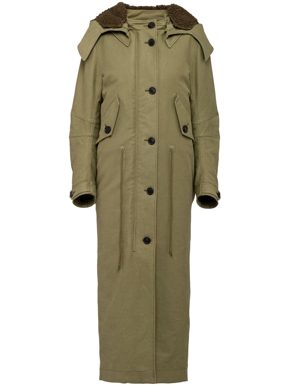 Prada single-breasted satin coat - Green von Prada