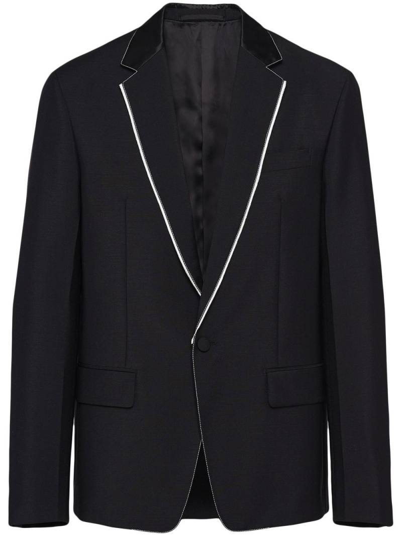 Prada single-breasted mohair-wool jacket - Black von Prada