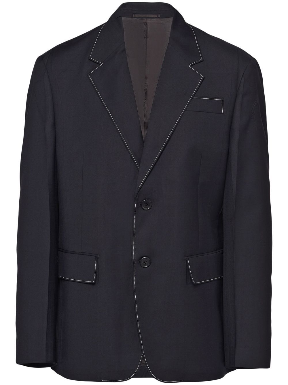 Prada single-breasted wool blazer - Black von Prada