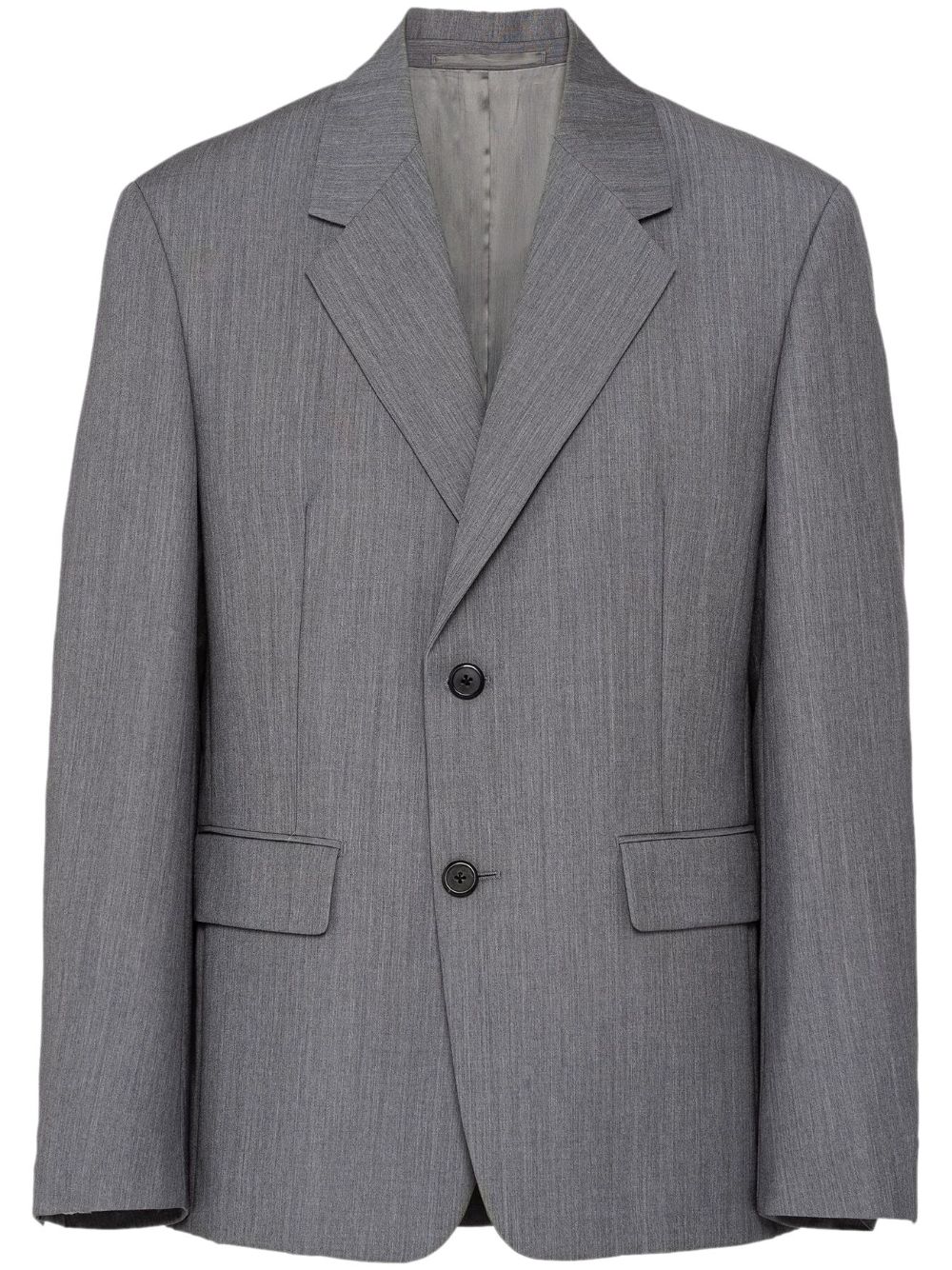 Prada single-breasted mohair-wool blazer - Grey von Prada