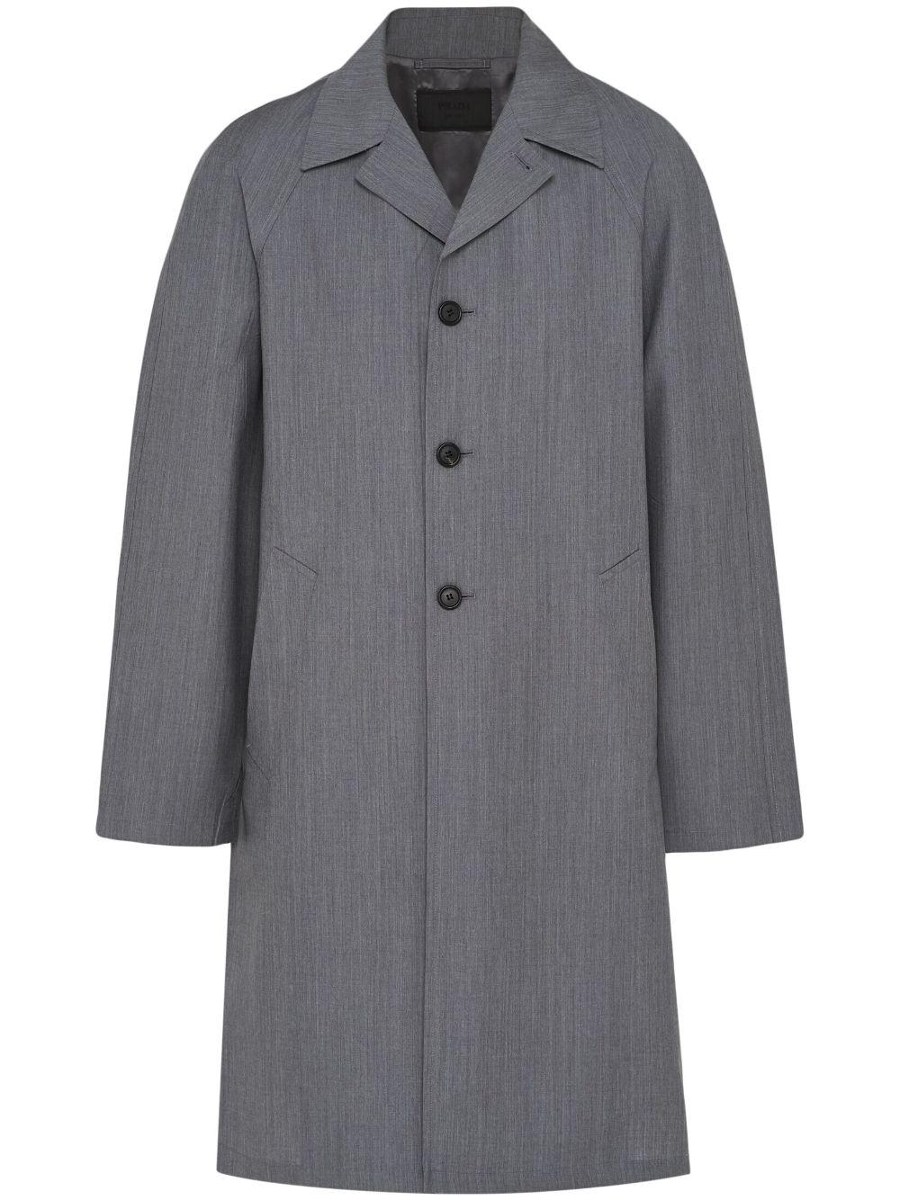 Prada single-breasted wool coat - Grey von Prada