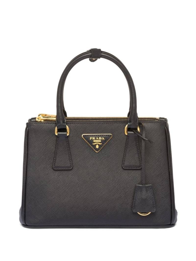 Prada small Galleria leather tote bag - Black von Prada
